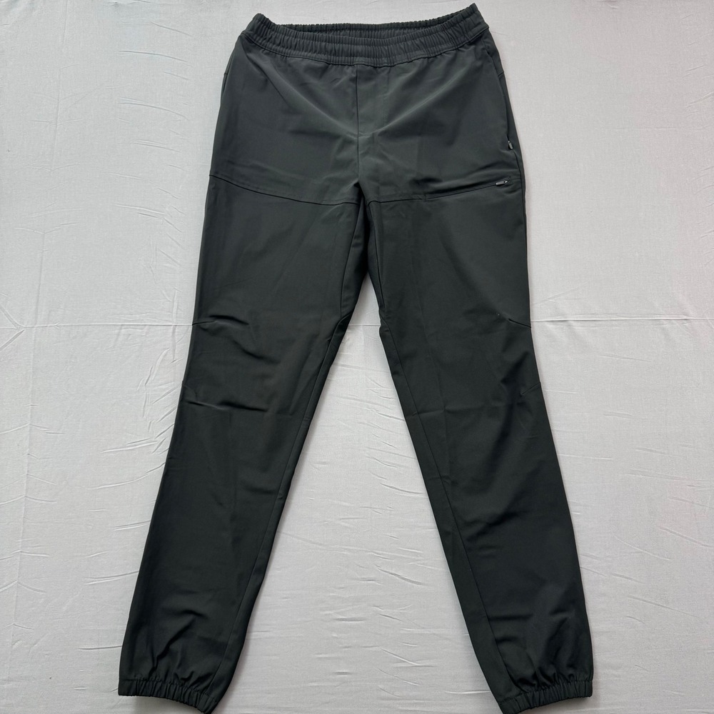 All In Motion Mens Athletic Joggers Black Zipper Pockets Elastic Waist Small